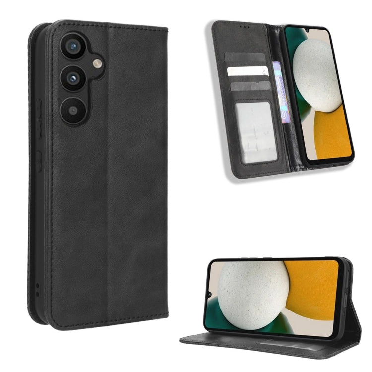 For Samsung Galaxy A34 5G Magnetic Buckle Retro Texture Leather Phone Case