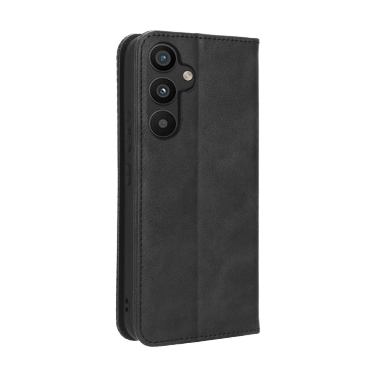 For Samsung Galaxy A34 5G Magnetic Buckle Retro Texture Leather Phone Case