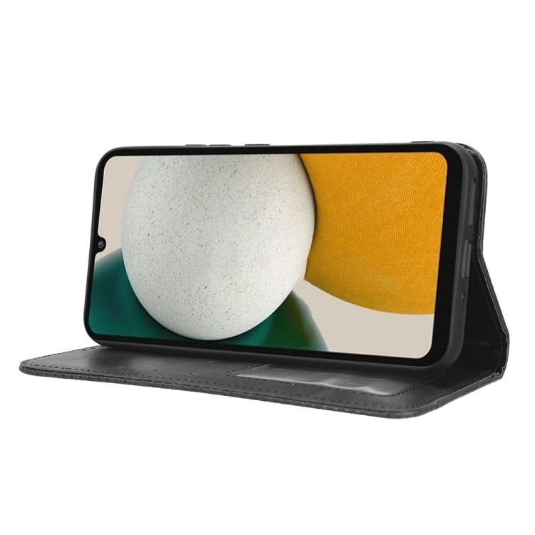 For Samsung Galaxy A34 5G Magnetic Buckle Retro Texture Leather Phone Case