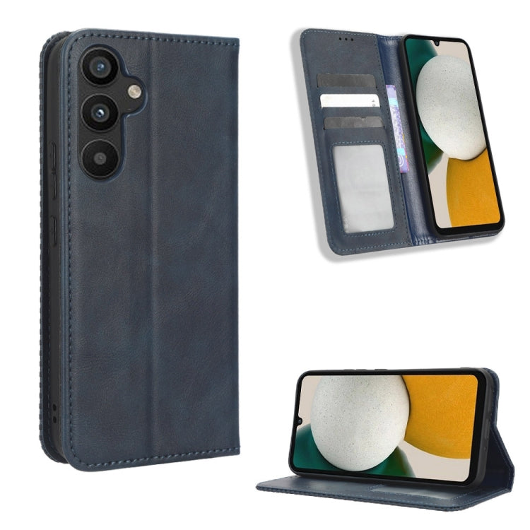 For Samsung Galaxy A34 5G Magnetic Buckle Retro Texture Leather Phone Case
