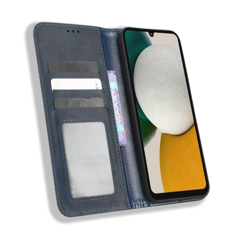 For Samsung Galaxy A34 5G Magnetic Buckle Retro Texture Leather Phone Case