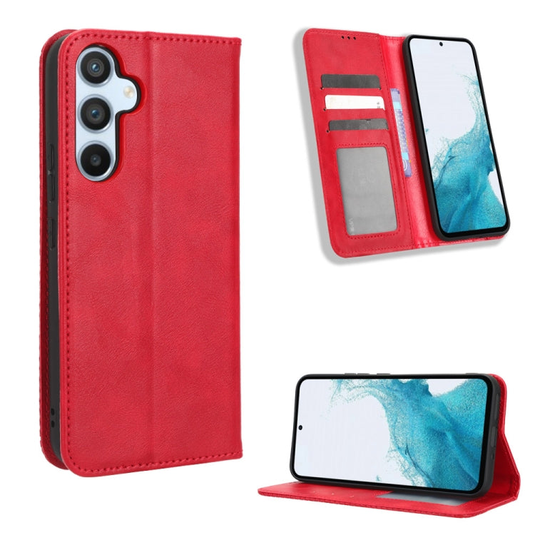 For Samsung Galaxy A54 5G Magnetic Buckle Retro Texture Leather Phone Case