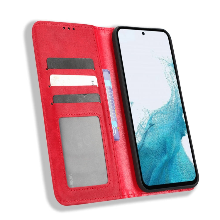 For Samsung Galaxy A54 5G Magnetic Buckle Retro Texture Leather Phone Case