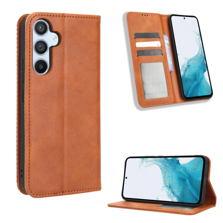 For Samsung Galaxy A54 5G Magnetic Buckle Retro Texture Leather Phone Case