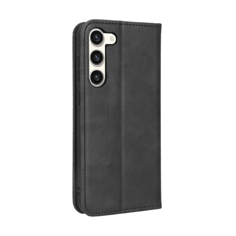 For Samsung Galaxy S23+ 5G Magnetic Buckle Retro Texture Leather Phone Case