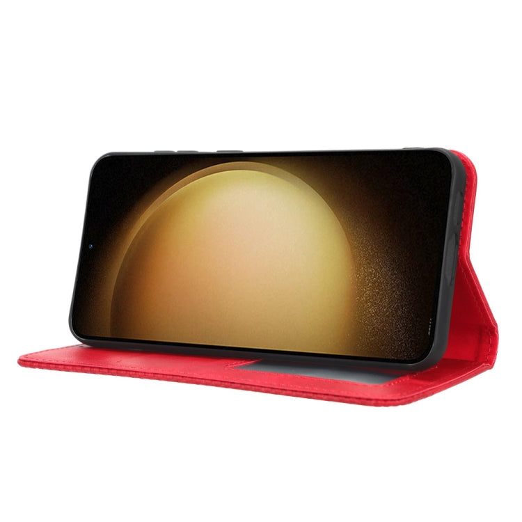 For Samsung Galaxy S23+ 5G Magnetic Buckle Retro Texture Leather Phone Case