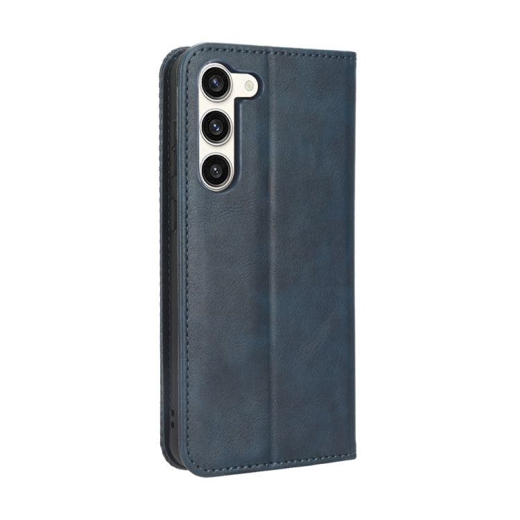 For Samsung Galaxy S23+ 5G Magnetic Buckle Retro Texture Leather Phone Case