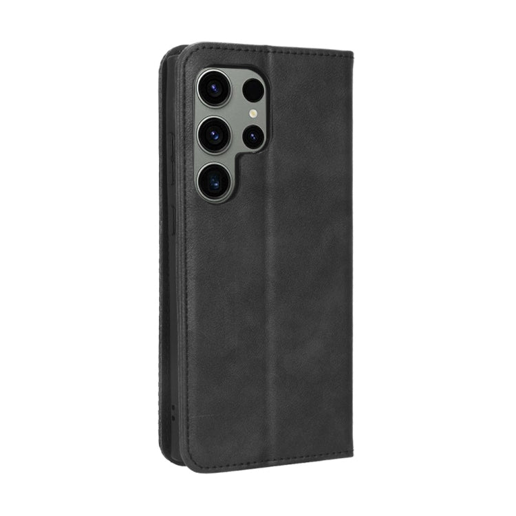 For Samsung Galaxy S23 Ultra 5G Magnetic Buckle Retro Texture Leather Phone Case