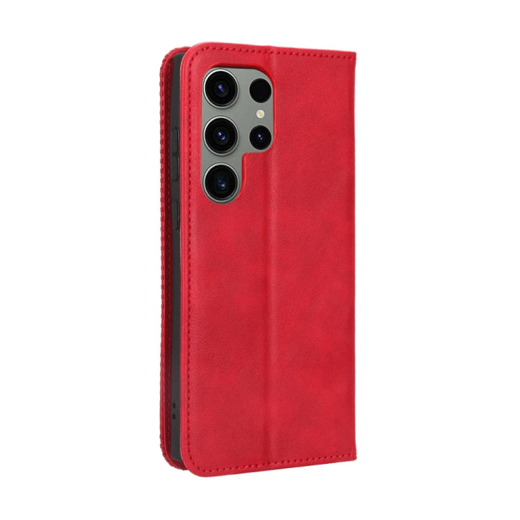 For Samsung Galaxy S23 Ultra 5G Magnetic Buckle Retro Texture Leather Phone Case