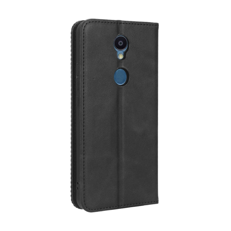 For Sharp Rouvo V Magnetic Buckle Retro Texture Leather Phone Case