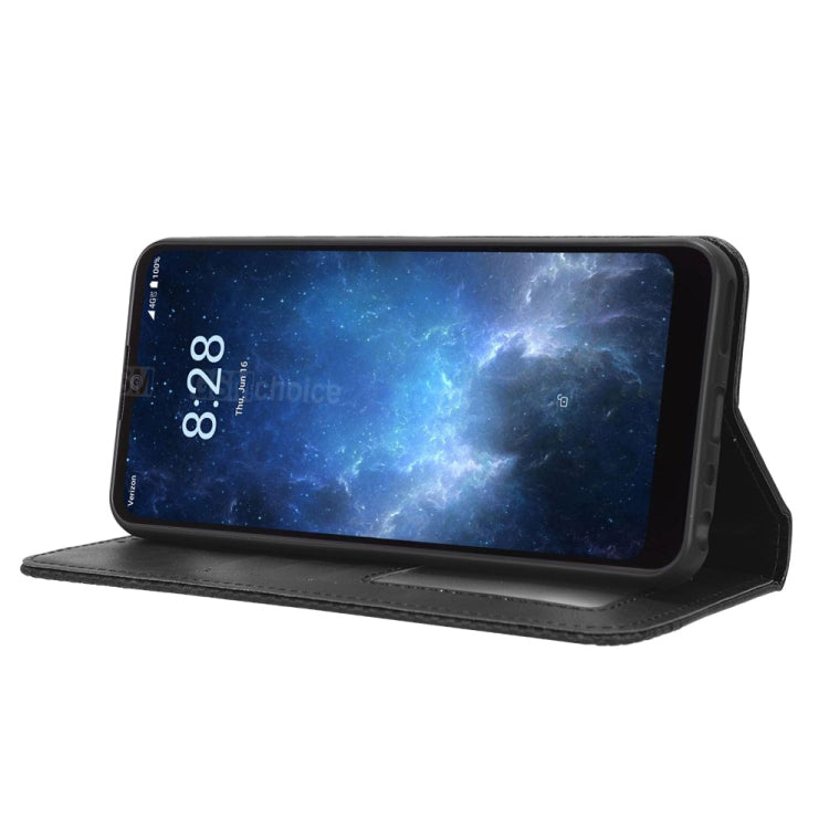 For Sharp Rouvo V Magnetic Buckle Retro Texture Leather Phone Case