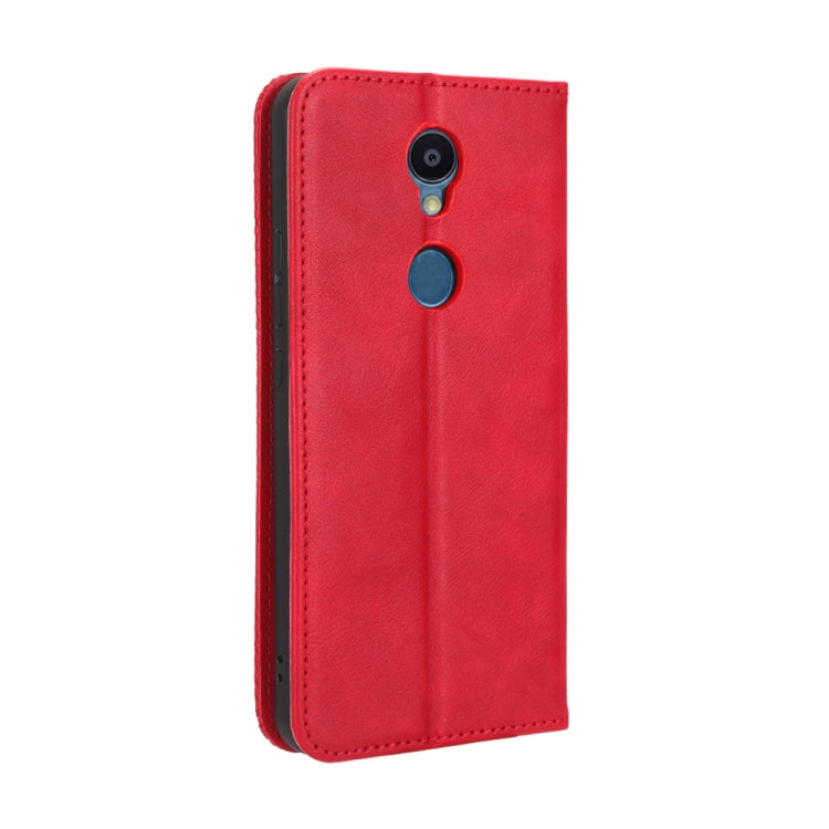 For Sharp Rouvo V Magnetic Buckle Retro Texture Leather Phone Case