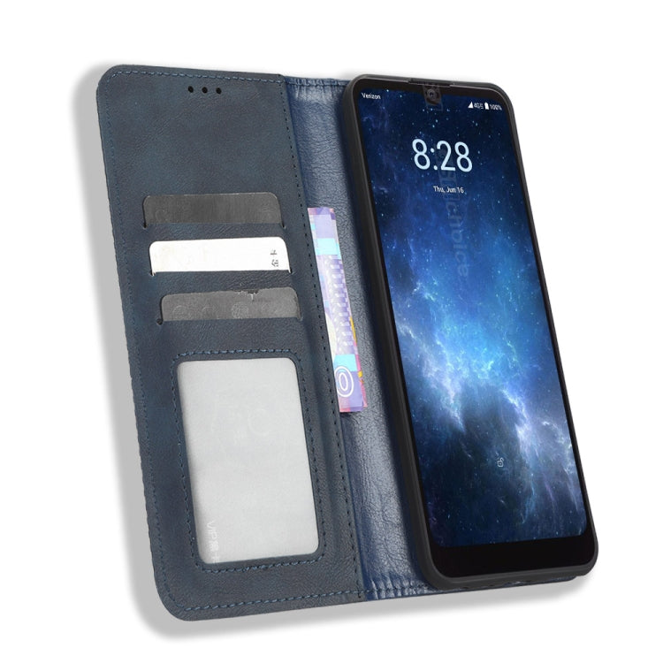 For Sharp Rouvo V Magnetic Buckle Retro Texture Leather Phone Case