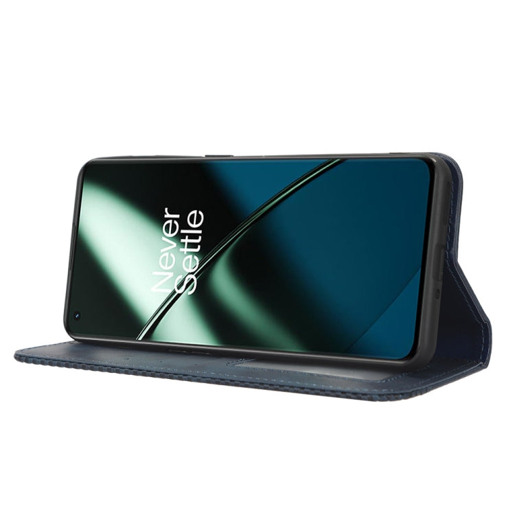 For OnePlus 11 5G Magnetic Buckle Retro Texture Leather Phone Case