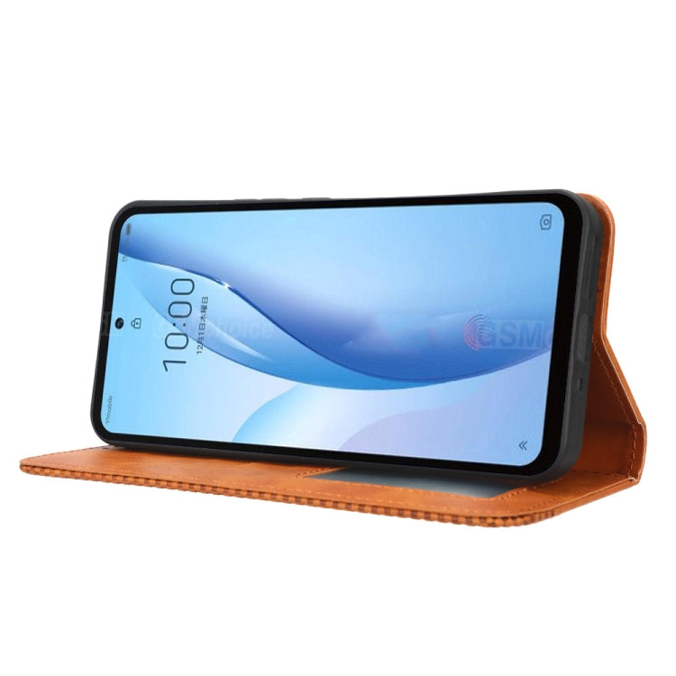 For ZTE Libero 5G III Magnetic Buckle Retro Texture Leather Phone Case