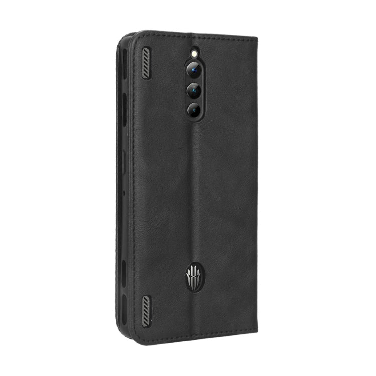 For ZTE nubia Red Magic 8 Pro / 8 Pro+ Magnetic Buckle Retro Texture Leather Phone Case