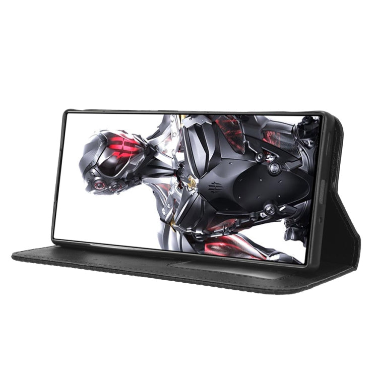 For ZTE nubia Red Magic 8 Pro / 8 Pro+ Magnetic Buckle Retro Texture Leather Phone Case