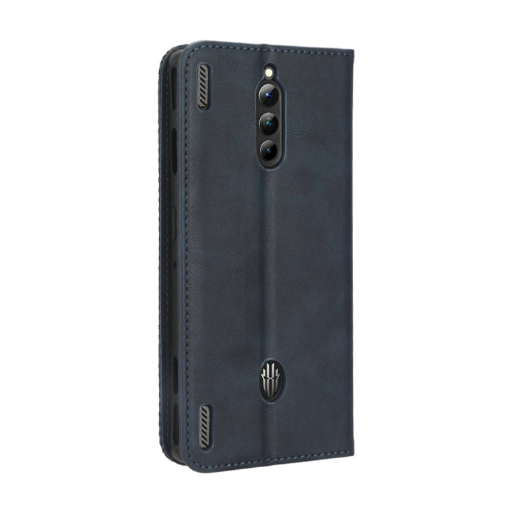 For ZTE nubia Red Magic 8 Pro / 8 Pro+ Magnetic Buckle Retro Texture Leather Phone Case