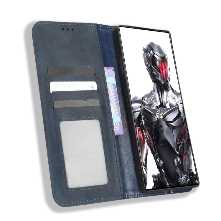 For ZTE nubia Red Magic 8 Pro / 8 Pro+ Magnetic Buckle Retro Texture Leather Phone Case