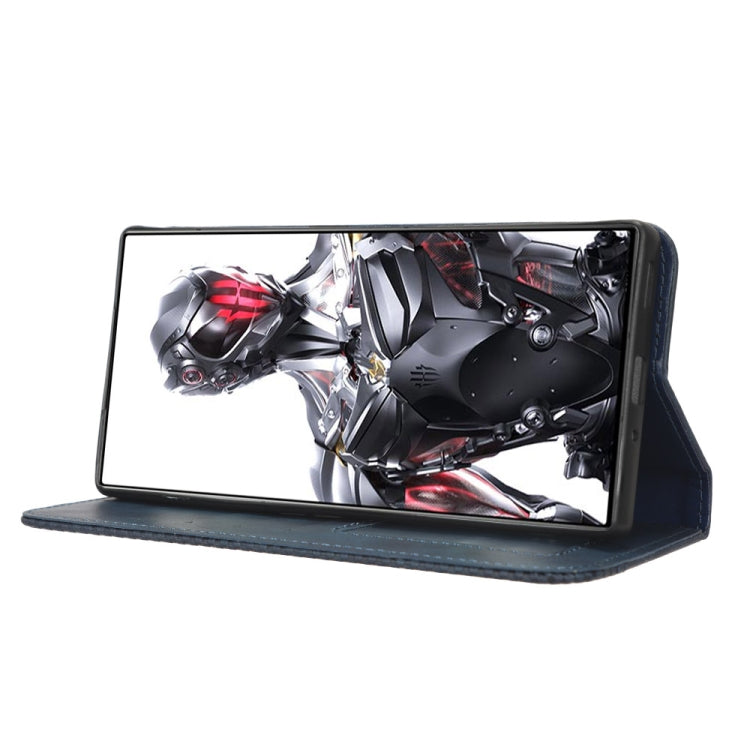 For ZTE nubia Red Magic 8 Pro / 8 Pro+ Magnetic Buckle Retro Texture Leather Phone Case