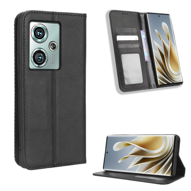 For ZTE nubia Z50 Magnetic Buckle Retro Texture Leather Phone Case