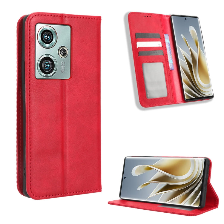 For ZTE nubia Z50 Magnetic Buckle Retro Texture Leather Phone Case