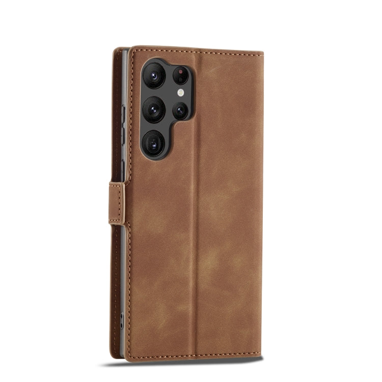 For Samsung Galaxy S23 Ultra 5G Forwenw Dream Series Oil Edge Strong Magnetism Leather Phone Case