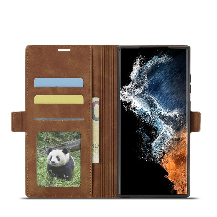 For Samsung Galaxy S23 Ultra 5G Forwenw Dream Series Oil Edge Strong Magnetism Leather Phone Case