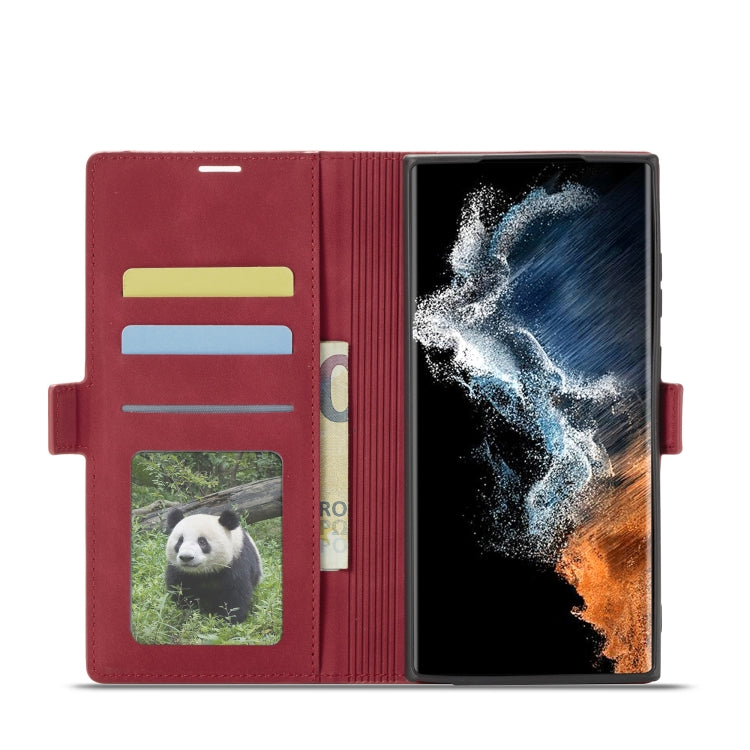 For Samsung Galaxy S23 Ultra 5G Forwenw Dream Series Oil Edge Strong Magnetism Leather Phone Case