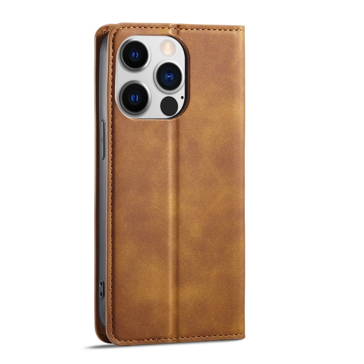 For iPhone 14 Pro Max Forwenw Dream Series Oil Edge Strong Magnetism Leather Phone Case