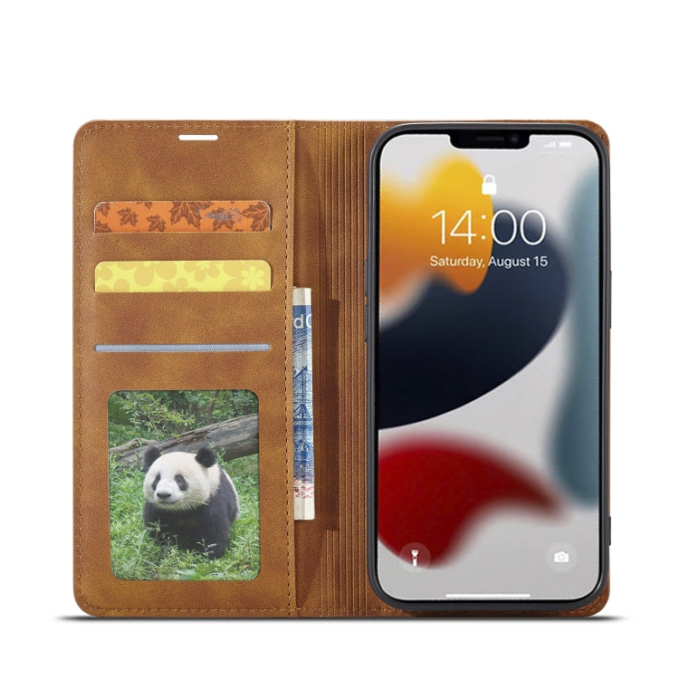 For iPhone 14 Pro Max Forwenw Dream Series Oil Edge Strong Magnetism Leather Phone Case