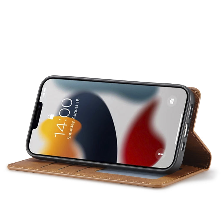 For iPhone 14 Pro Max Forwenw Dream Series Oil Edge Strong Magnetism Leather Phone Case