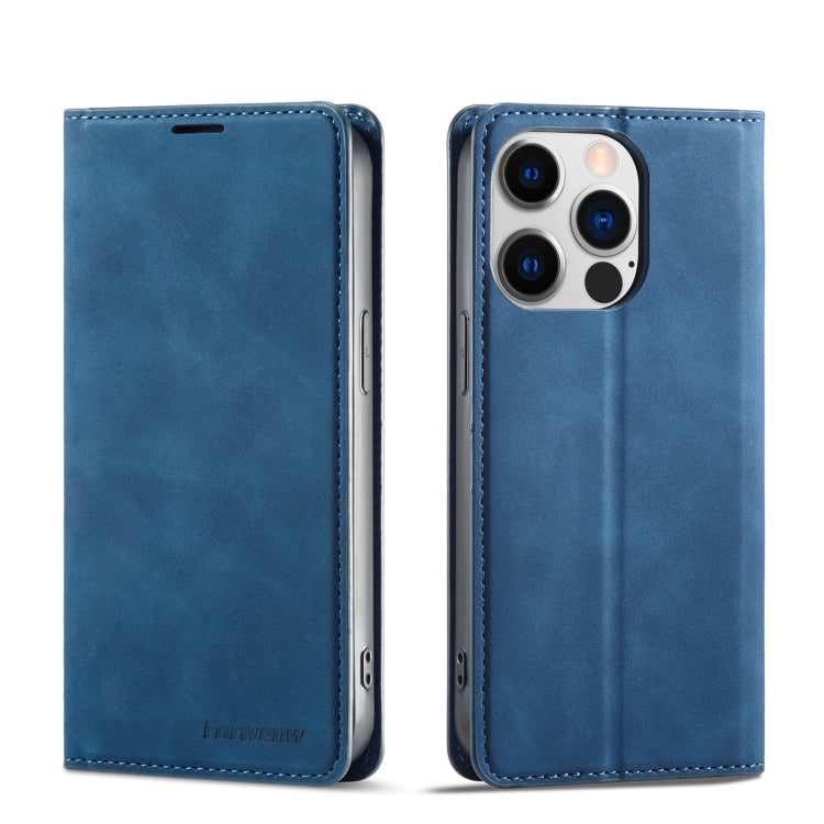 For iPhone 14 Pro Max Forwenw Dream Series Oil Edge Strong Magnetism Leather Phone Case