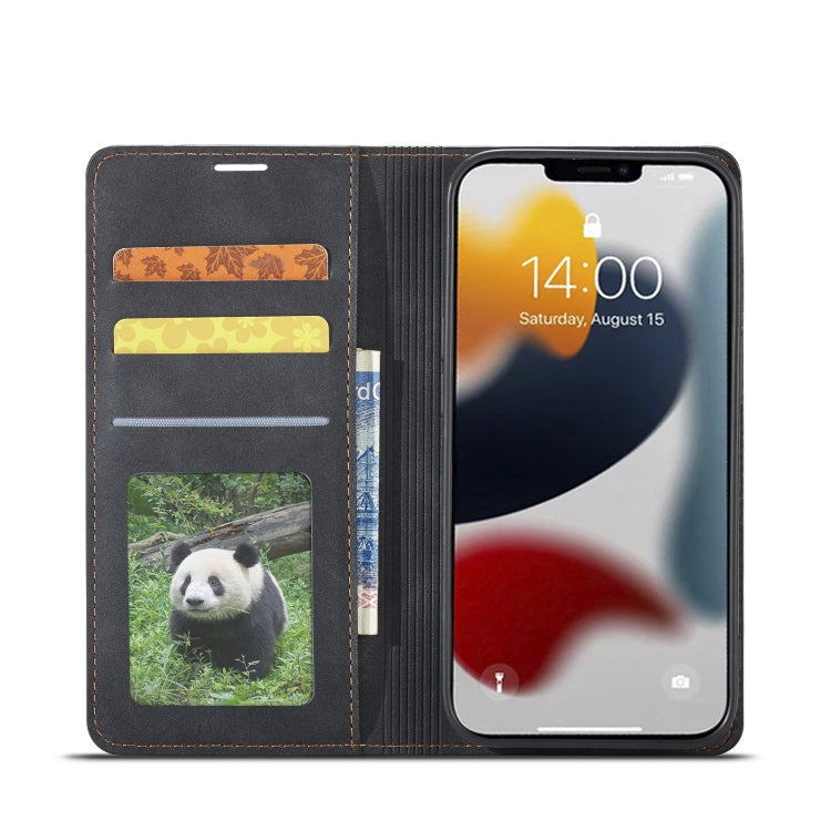 For iPhone 14 Pro Max Forwenw Dream Series Oil Edge Strong Magnetism Leather Phone Case