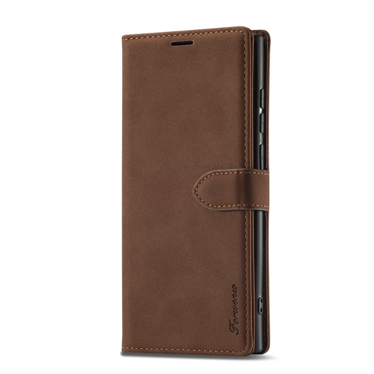For Samsung Galaxy S23 Ultra 5G Forwenw F1 Series Matte Strong Magnetism Leather Phone Case