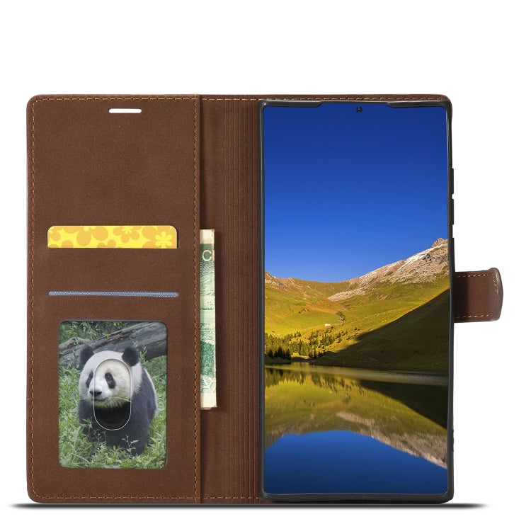 For Samsung Galaxy S23 Ultra 5G Forwenw F1 Series Matte Strong Magnetism Leather Phone Case