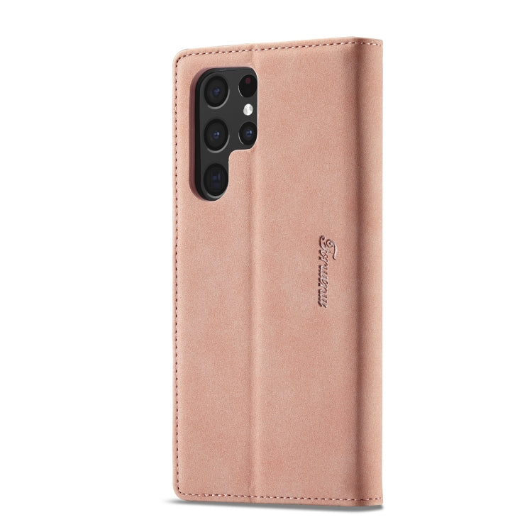 For Samsung Galaxy S23 Ultra 5G Forwenw F1 Series Matte Strong Magnetism Leather Phone Case