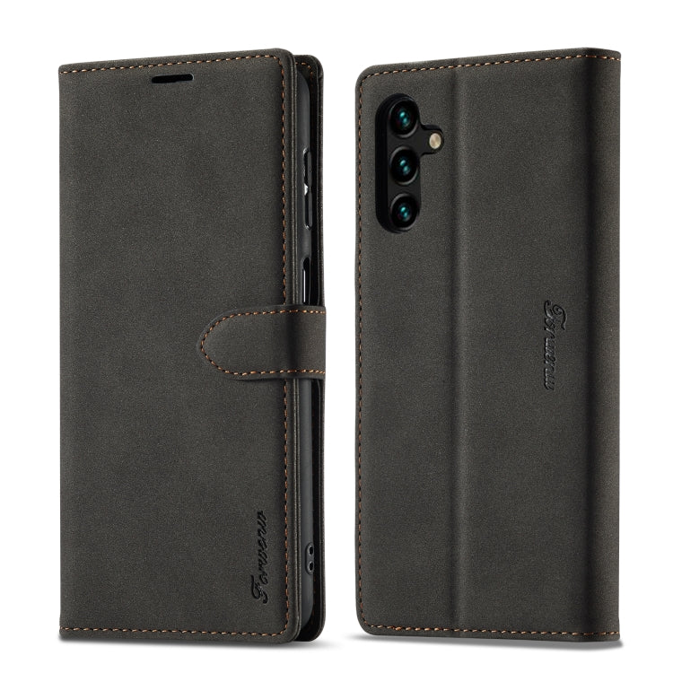 For Samsung Galaxy A14 5G Forwenw F1 Series Matte Strong Magnetism Leather Phone Case