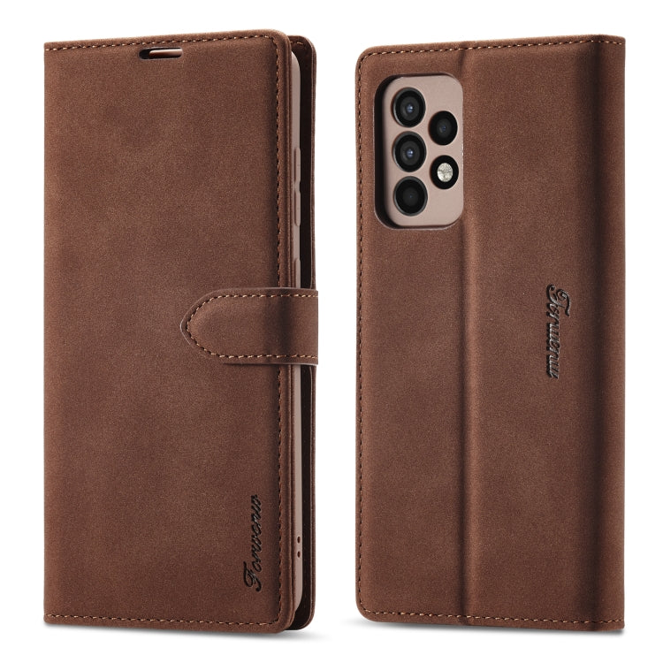 For Samsung Galaxy A54 5G Forwenw F1 Series Matte Strong Magnetism Leather Phone Case
