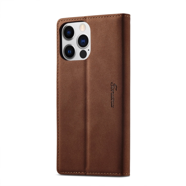 For iPhone 14 Pro Forwenw F1 Series Matte Strong Magnetism Leather Phone Case