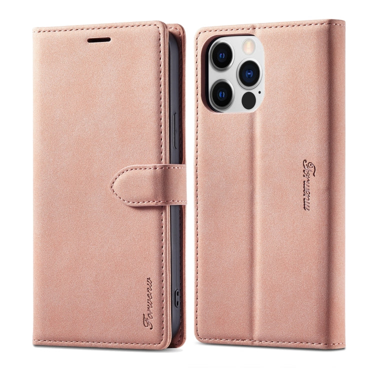 For iPhone 14 Pro Max Forwenw F1 Series Matte Strong Magnetism Leather Phone Case