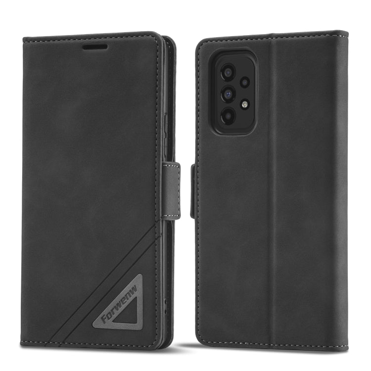 For Samsung Galaxy A54 5G Forwenw F3 Series Dual-side Buckle Leather Phone Case
