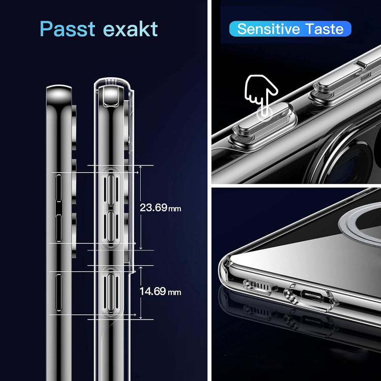 For Samsung Galaxy S23 5G Transparent Frosted MagSafe Phone Case