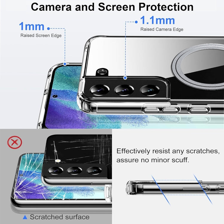 For Samsung Galaxy S22 5G Transparent Frosted MagSafe Phone Case