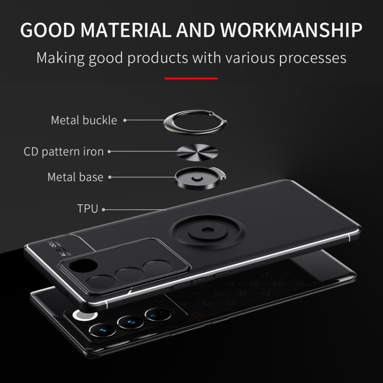 For vivo S16e Metal Ring Holder TPU Phone Case