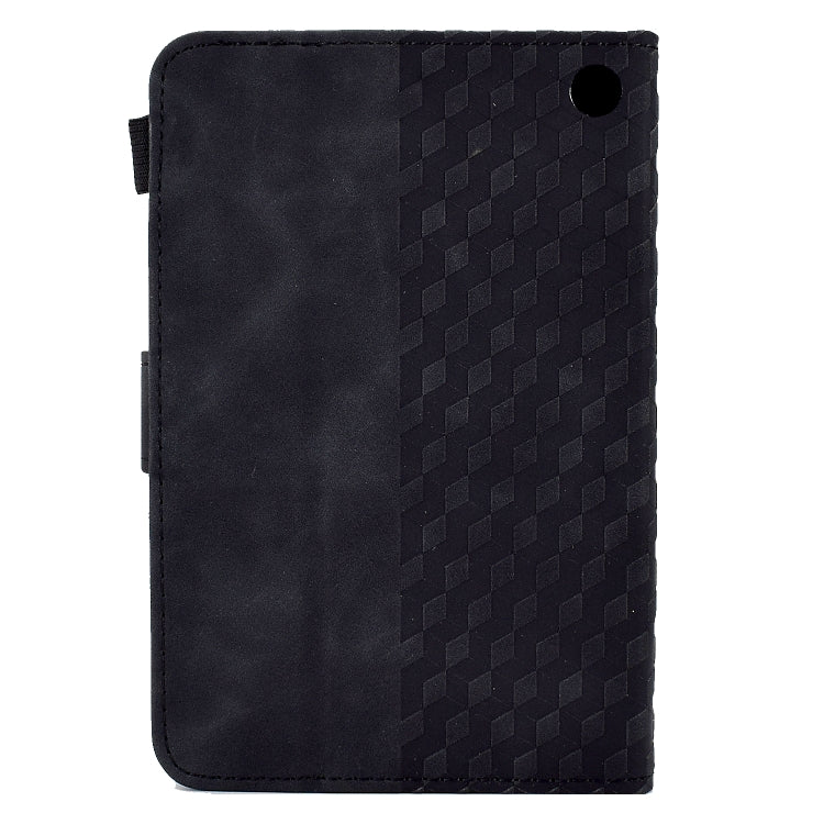 For Amazon Kindle Fire 7 2022 Rhombus Embossed Leather Tablet Case