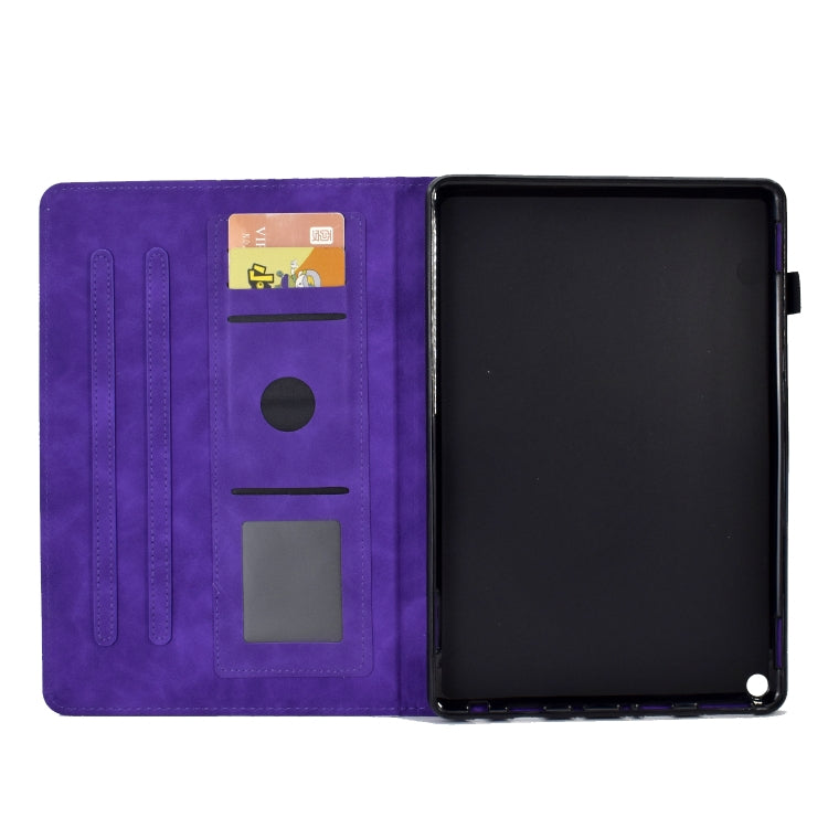 For Amazon Kindle Fire HD8 2020 Rhombus Embossed Leather Tablet Case