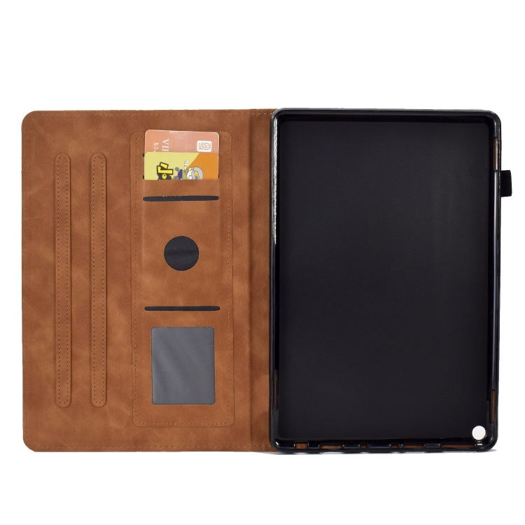 For Amazon Kindle Fire HD8 2020 Rhombus Embossed Leather Tablet Case