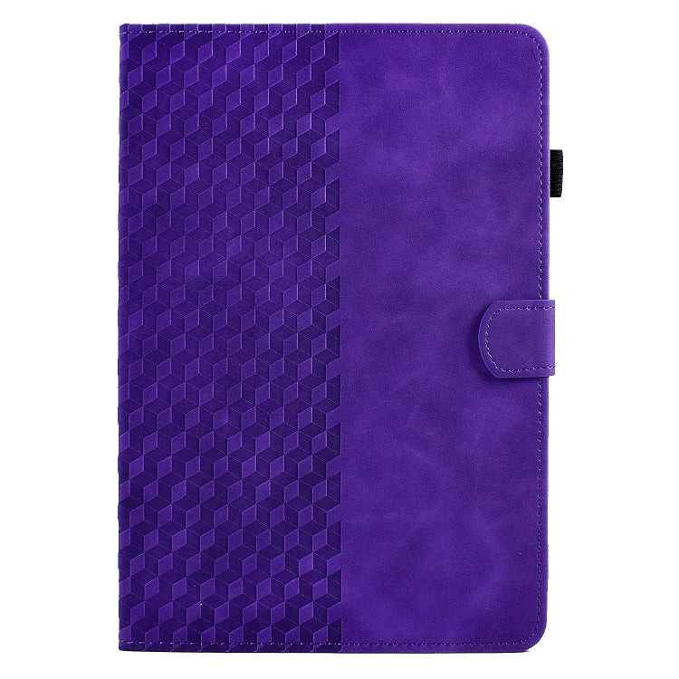 For Amazon Kindle Fire HD8 2018 / 2017 / 2016 Rhombus Embossed Leather Tablet Case