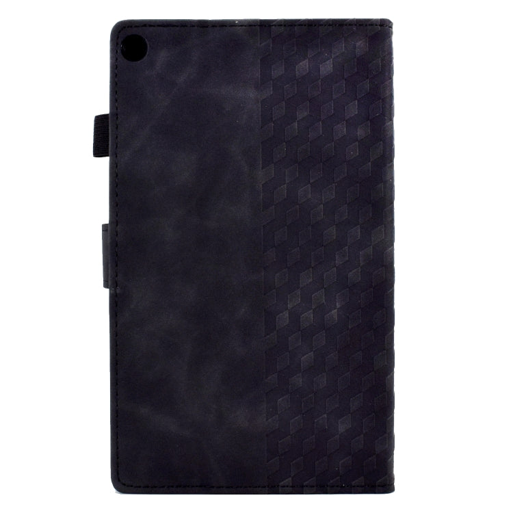 For Amazon Kindle Fire HD8 2018 / 2017 / 2016 Rhombus Embossed Leather Tablet Case